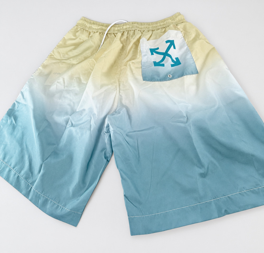 OFF-WHITE c/o Virgil Abloh Gradient Arrow Logo Swim Trunks Shorts NWT Authentic